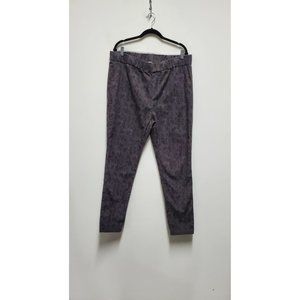Soft Surroundings Metro Pants Purple Leopard Print Elastic Waist Pull On